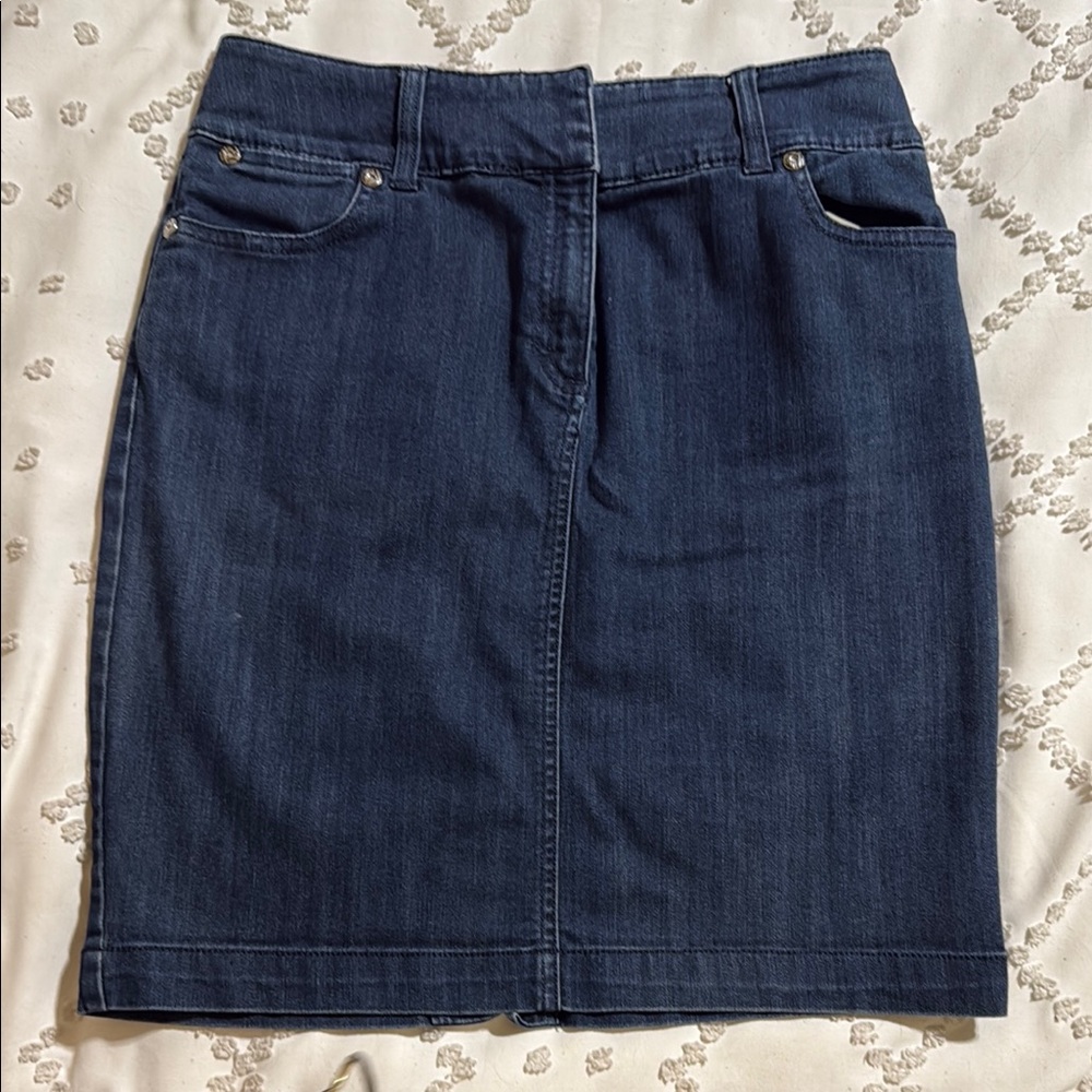 Dana Buchman Blue Knee-Length Pencil Skirt